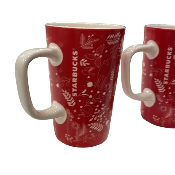 12 oz Red Starbucks Holiday Mugs - Set of 2 - Picture 3 of 9